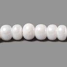 6.5-9mm Mystic White Quartz plain rondelle beads 8 inch 32 pieces - The Bead Traders