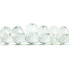 6.5mm-10mm Prasiolite Faceted Rondelle Beads 16 inch 97 pieces - The Bead Traders