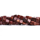 6.5mm-7.5mm Moukaite Jasper Plain Cube Beads 8 inch 29 pieces - The Bead Traders