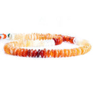 6.5mm-7mm Fire Opal Plain Disc Rondelle Beads 14 inch 124 pieces - The Bead Traders