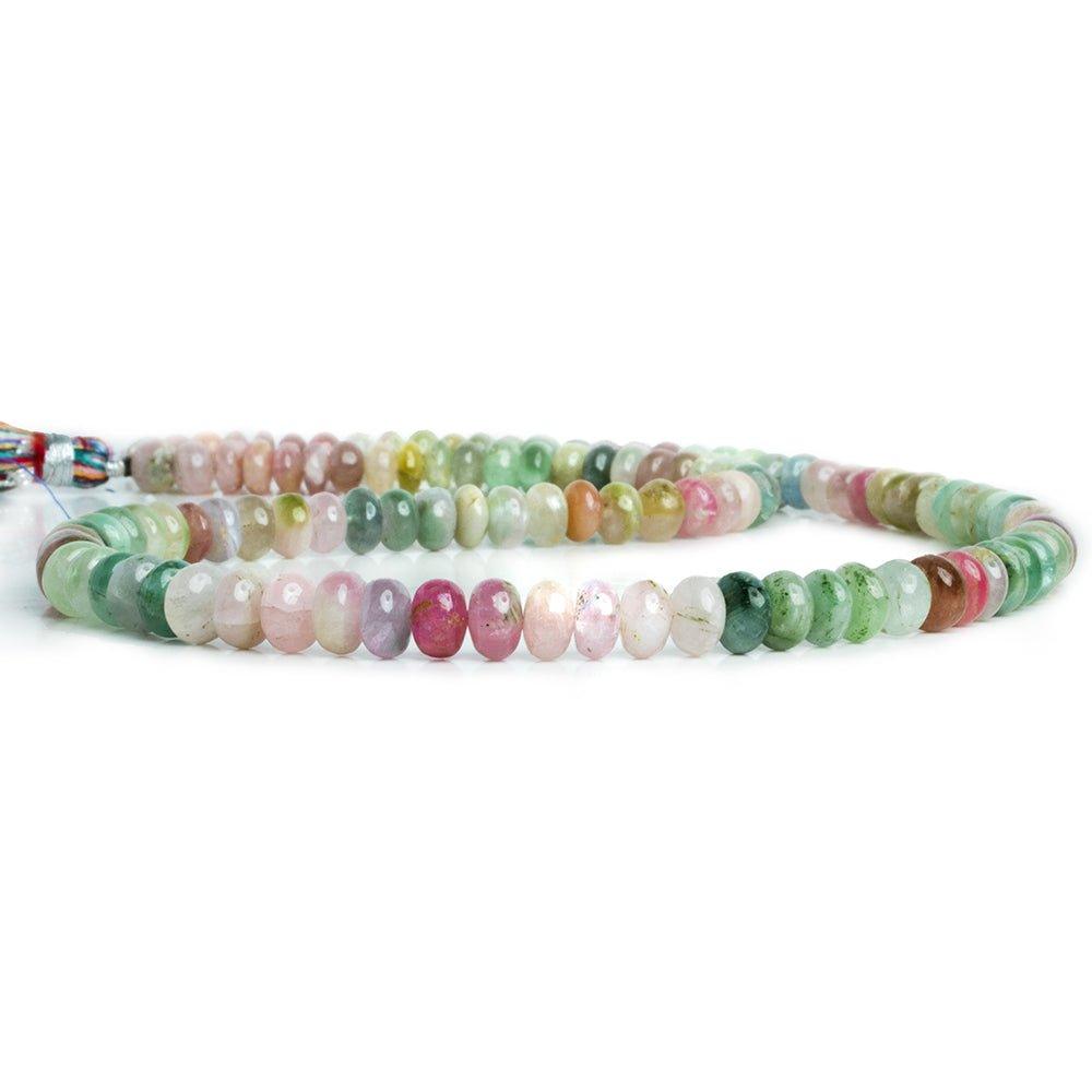 6.5mm Afghani Tourmaline Plain Rondelle Beads 18 inch 120 pcs - The Bead Traders