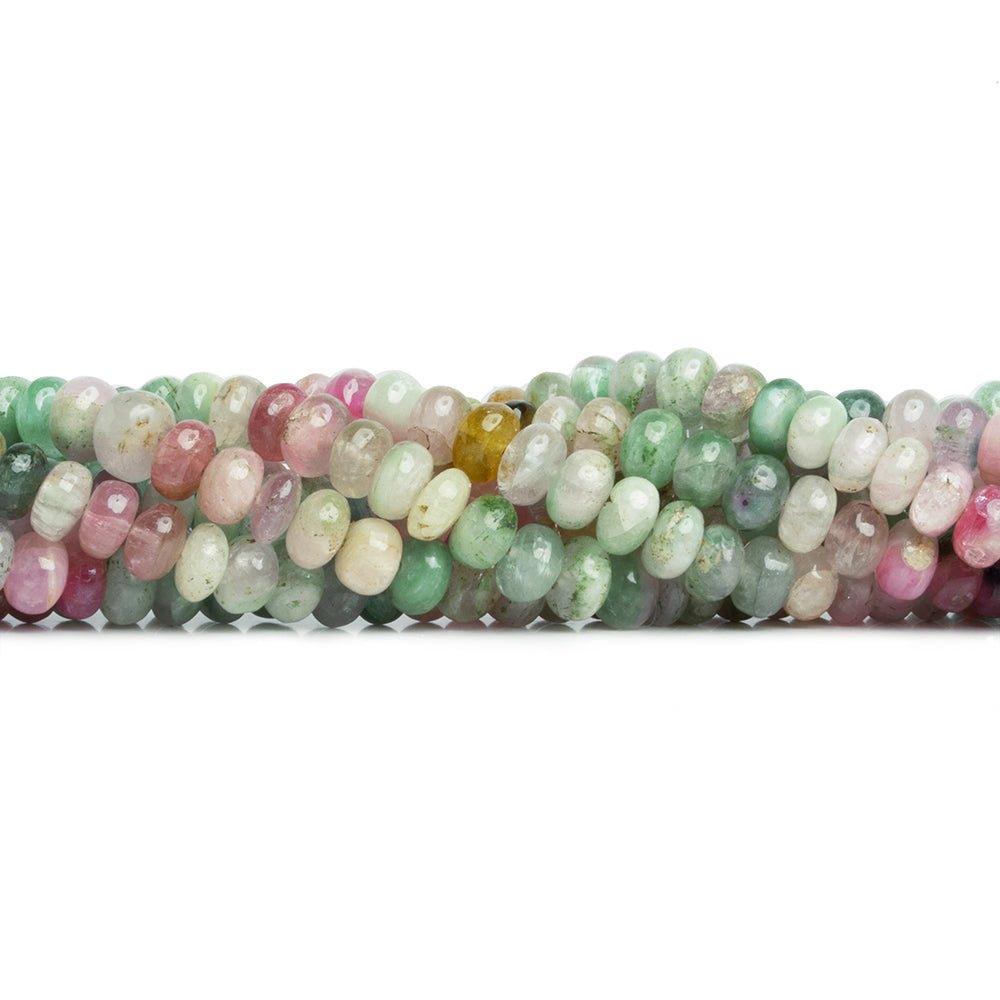 6.5mm Afghani Tourmaline Plain Rondelle Beads 18 inch 120 pcs - The Bead Traders