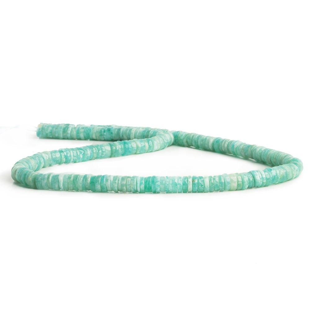 6.5mm Amazonite Plain Heishi Beads 16 inch 200 pieces - The Bead Traders