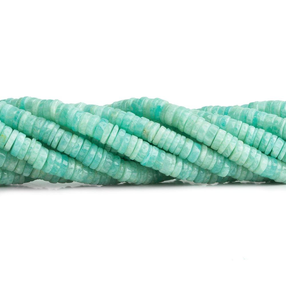 6.5mm Amazonite Plain Heishi Beads 16 inch 200 pieces - The Bead Traders