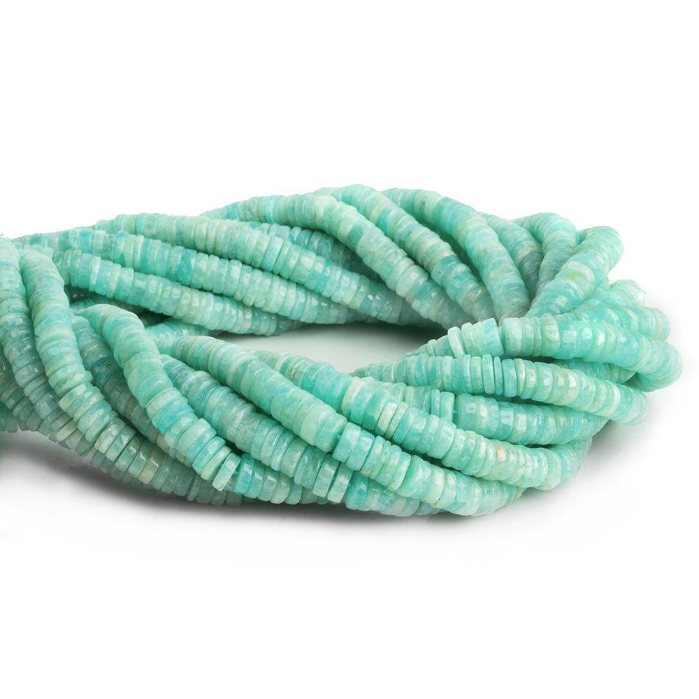6.5mm Amazonite Plain Heishi Beads 16 inch 200 pieces - The Bead Traders