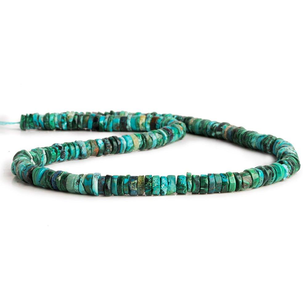 6.5mm Chrysocolla Plain Heishi Beads 16 inch 160 pieces - The Bead Traders