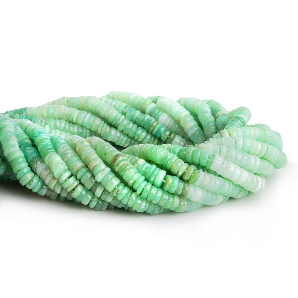 6.5mm Chrysoprase Plain Heishi Beads 16 inch 160 pieces - The Bead Traders