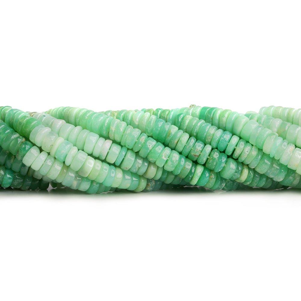 6.5mm Chrysoprase Plain Heishi Beads 16 inch 160 pieces - The Bead Traders