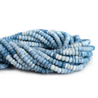 6.5mm Denim Opal Plain Rondelles 14 inch 80 beads - The Bead Traders