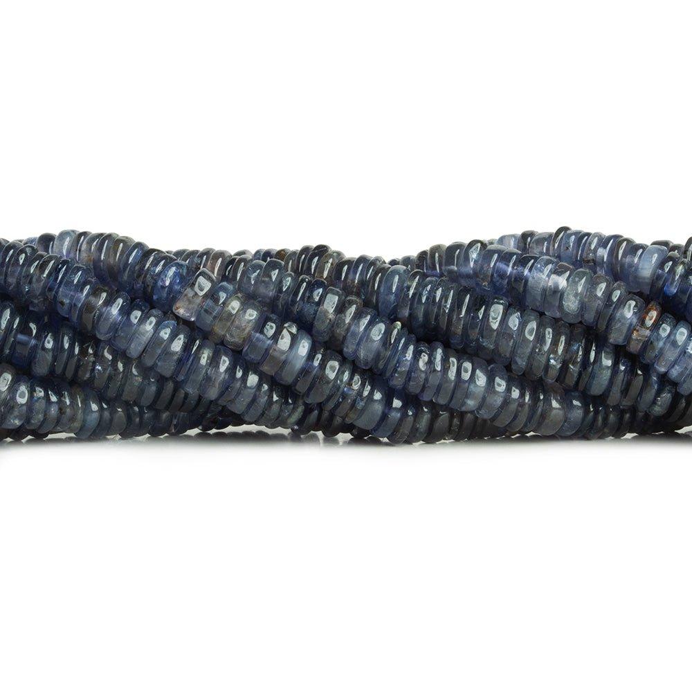 6.5mm Iolite Heishi Beads 16 inch 210 pieces - The Bead Traders