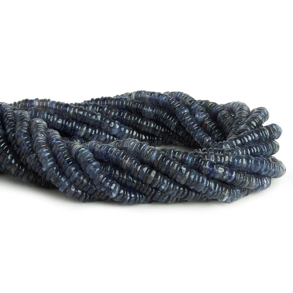 6.5mm Iolite Heishi Beads 16 inch 210 pieces - The Bead Traders