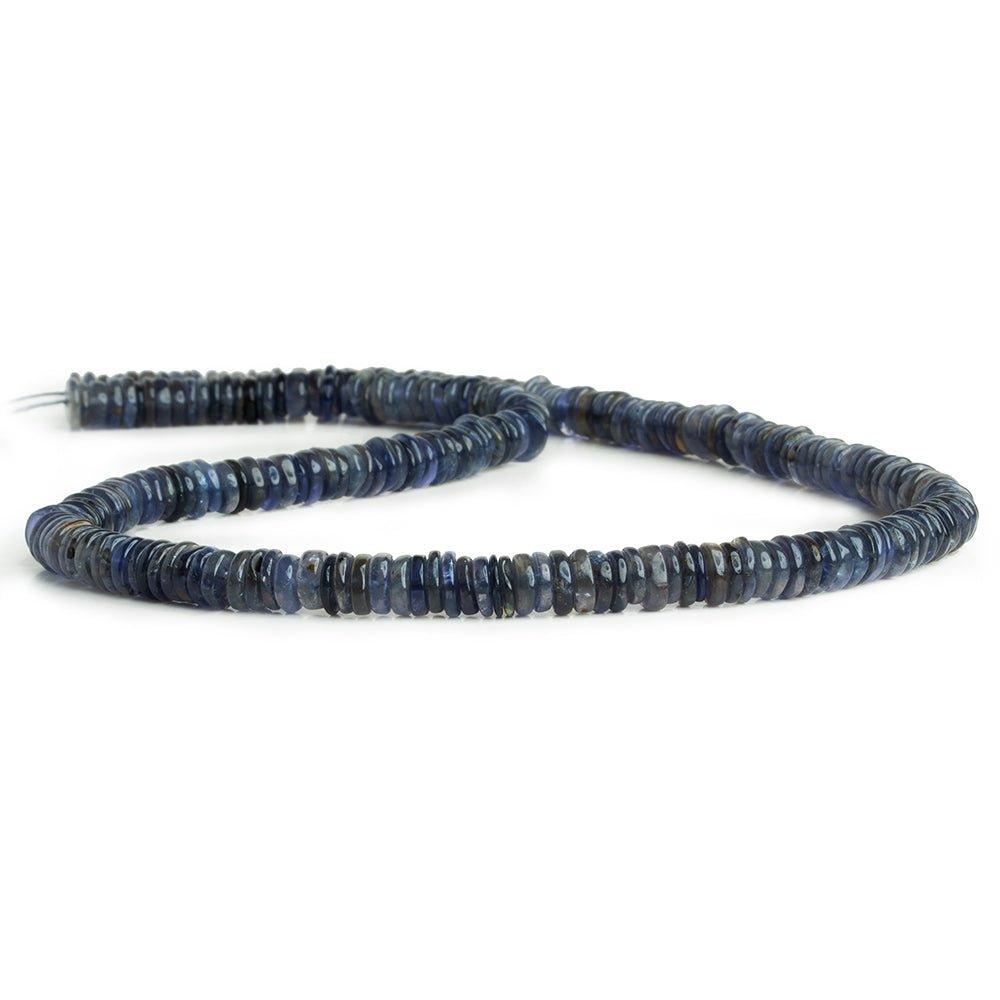 6.5mm Iolite Heishi Beads 16 inch 210 pieces - The Bead Traders