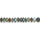 6.5mm Labradorite Faceted Rondelles 9.5 inch 60 beads - The Bead Traders