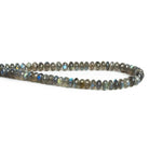 6.5mm Labradorite Faceted Rondelles 9.5 inch 60 beads - The Bead Traders