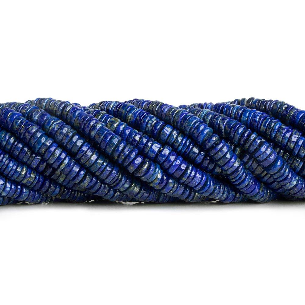 6.5mm Lapis Lazuli Plain Heishi Beads 16 inch 230pcs - The Bead Traders