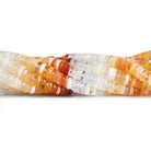 6.5mm Mexican Fire Opal Heishis 8 inch 110 beads - The Bead Traders