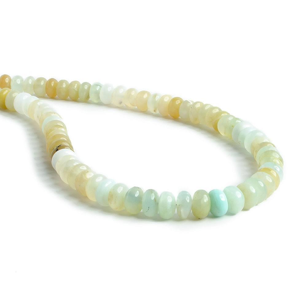 6.5mm Multi Color Peruvian Opal plain rondelles 17.5 inch 112 beads - The Bead Traders