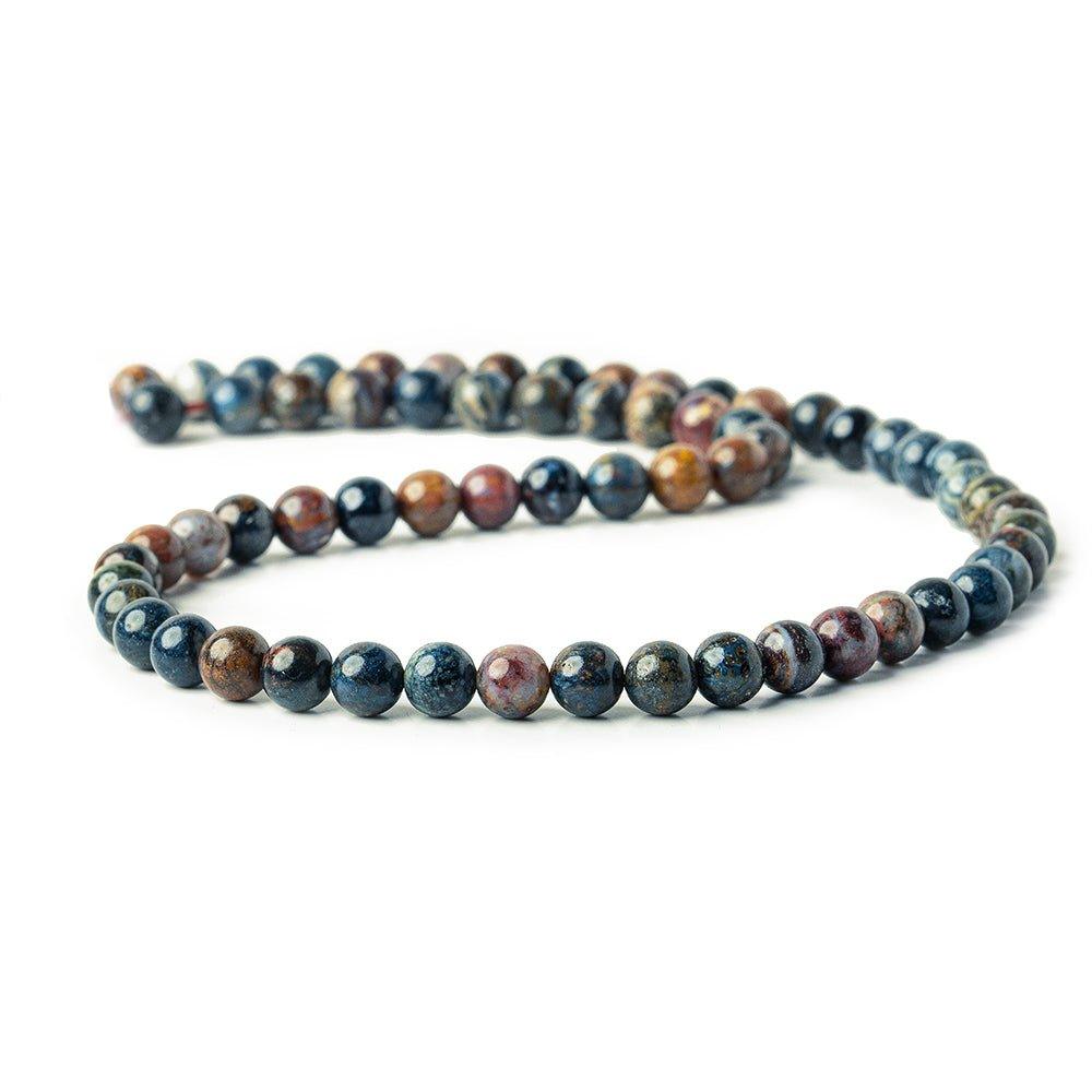 6.5mm Pietersite plain rounds 15.5 inch 62 beads - The Bead Traders