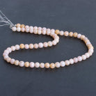 6.5mm Pink Peruvian Opal Plain Rounds 16 inch 67 beads - The Bead Traders