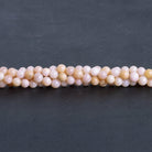 6.5mm Pink Peruvian Opal Plain Rounds 16 inch 67 beads - The Bead Traders