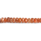 6.5mm Sunstone Faceted Rondelles 8 inch 54 beads - The Bead Traders