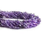 6.5x5mm-7.5x5mm Amethyst Straight Drilled Faceted Pear Beads 13 inch 50 pieces - The Bead Traders