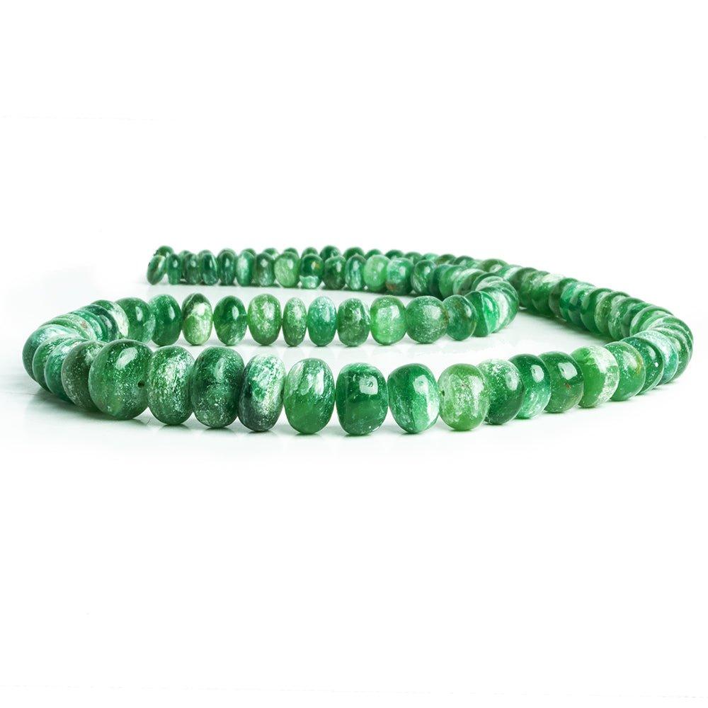 6mm-11mm Aventurine Plain Rondelle Beads 18 inch 93 pieces - The Bead Traders
