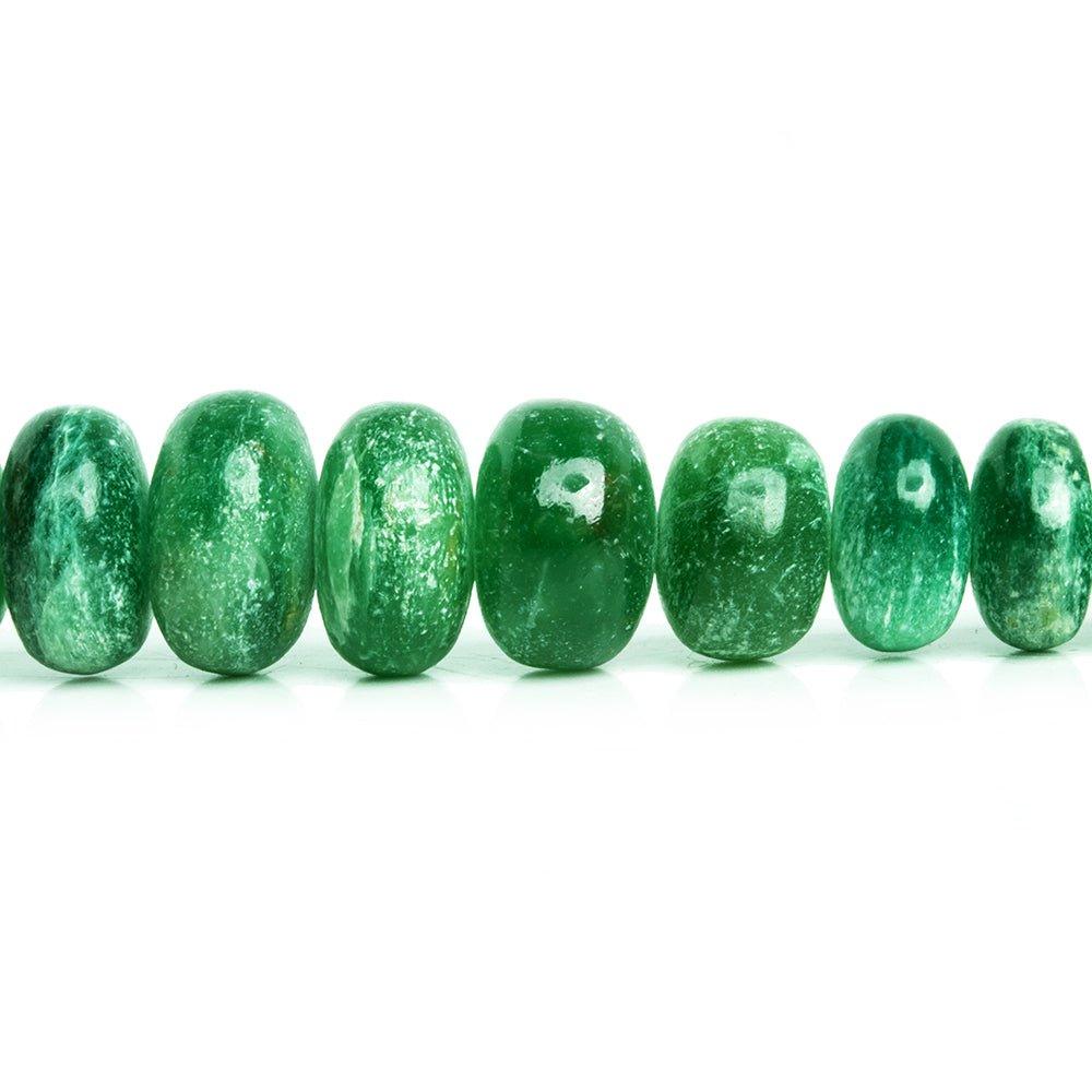 6mm-11mm Aventurine Plain Rondelle Beads 18 inch 93 pieces - The Bead Traders