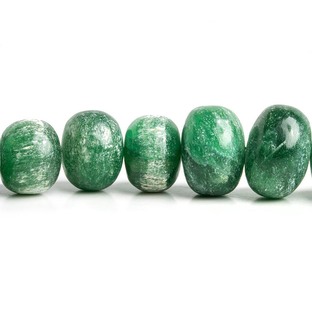 6mm-13mm Aventurine Plain Rondelle Beads 18 inch 85 pieces - The Bead Traders