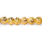 6mm 22kt Gold Plated Brass Diamond Cut Round Beads, 8 inch, 37 beads - The Bead Traders