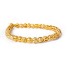 6mm 22kt Gold Plated Brass Stardust Striped Round Beads, 8 inch, 37 beads - The Bead Traders