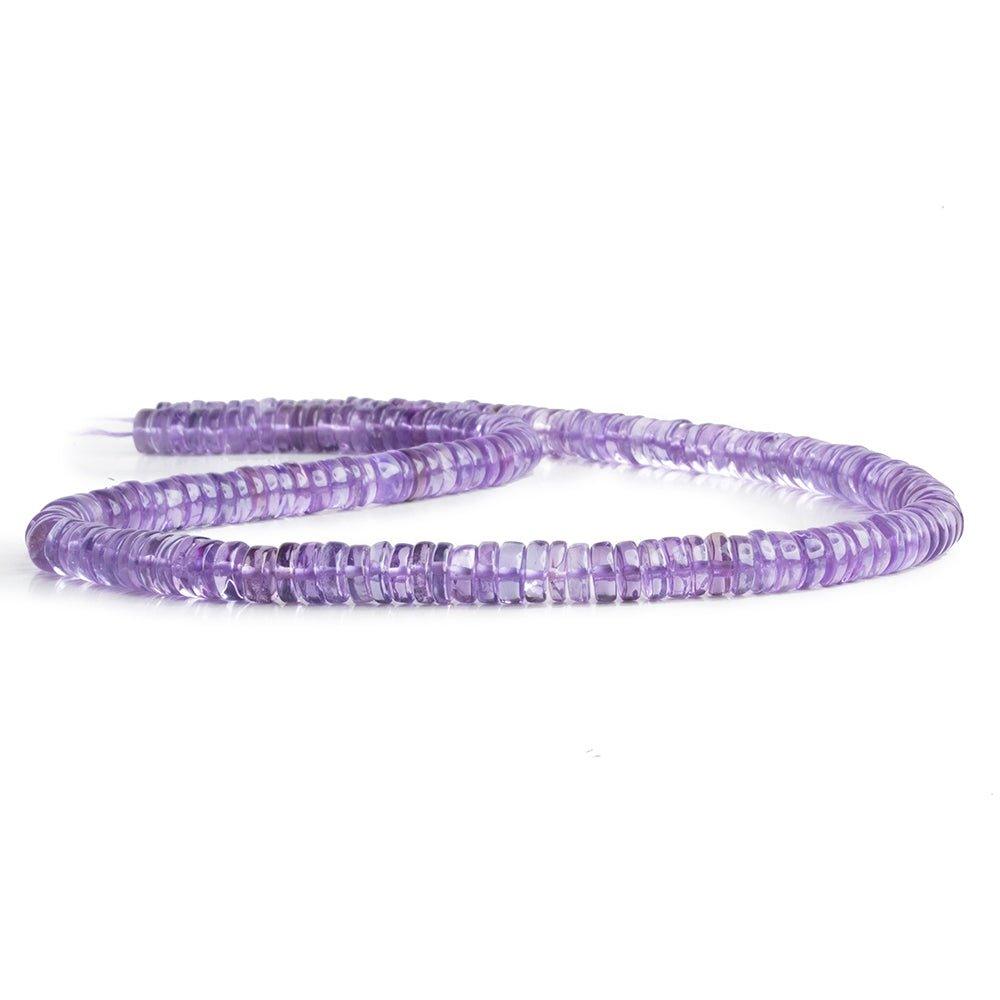 6mm-7mm Amethyst Plain Heishi Beads 16 inch 180 pieces - The Bead Traders