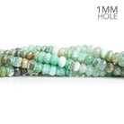 6mm-7mm Blue Peruvian Opal Faceted Rondelle Beads 14 inch 90 pieces - The Bead Traders