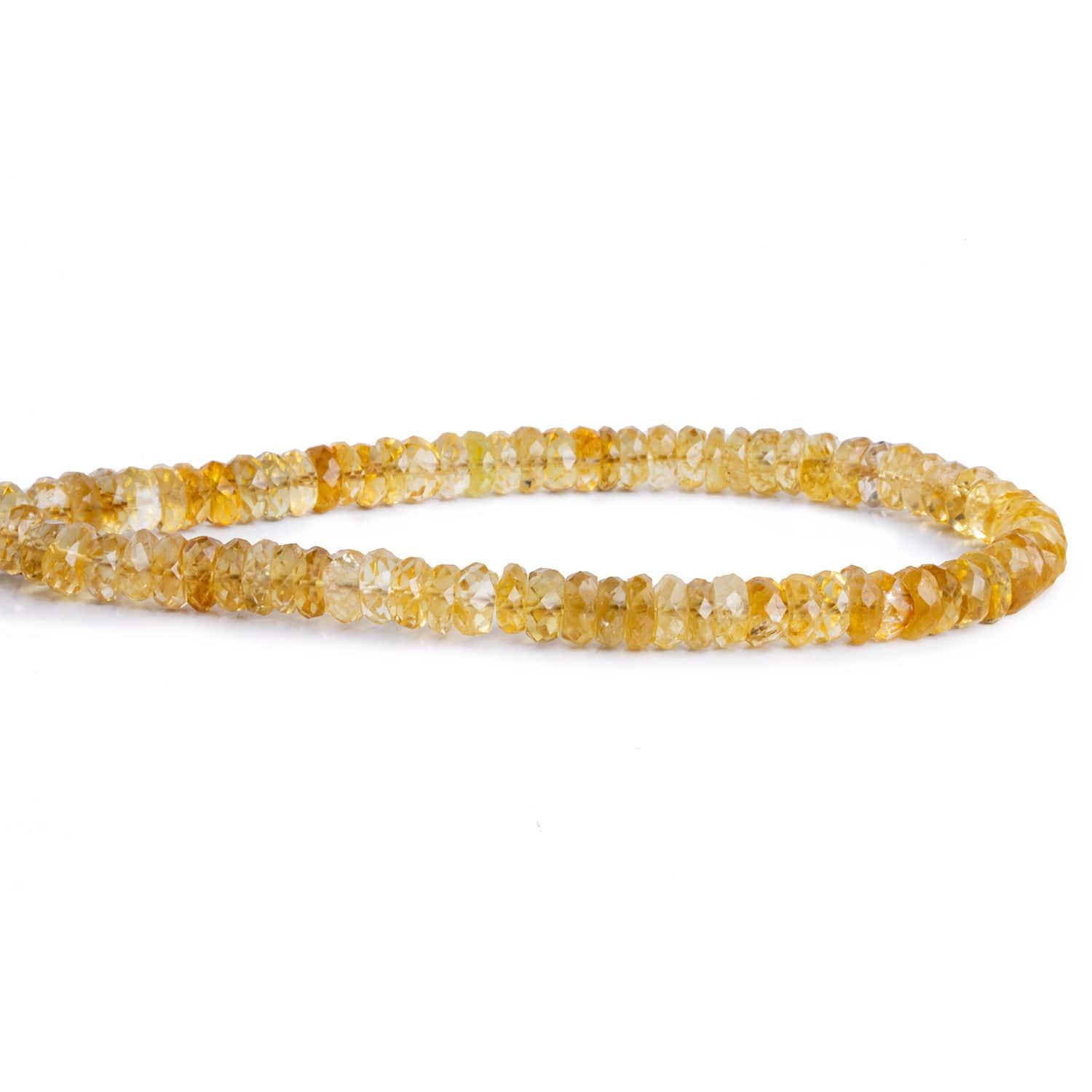 6mm-7mm Citrine Faceted Heishis 8 inch 75 beads - The Bead Traders