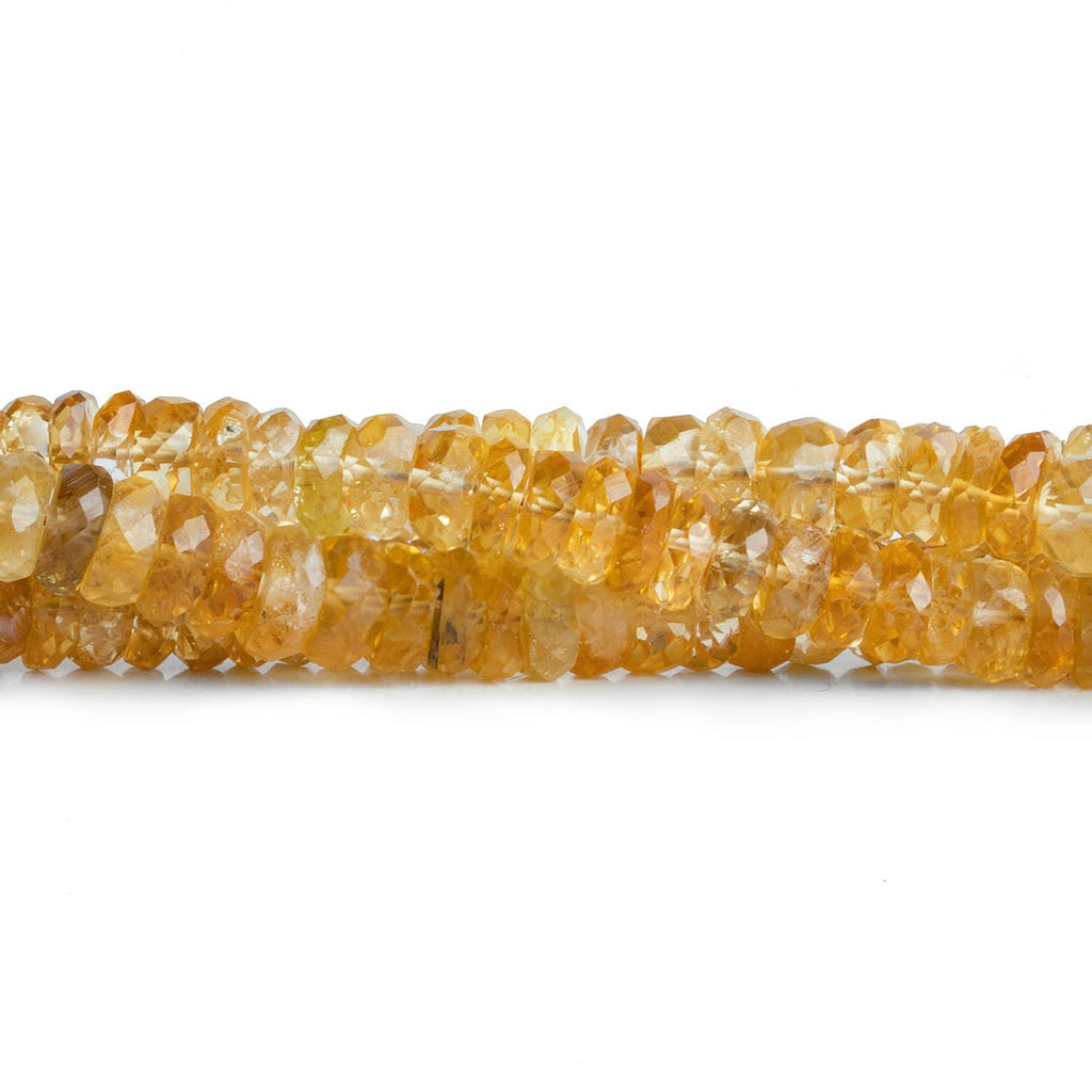 6mm-7mm Citrine Faceted Heishis 8 inch 75 beads - The Bead Traders