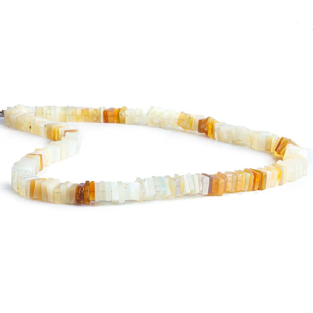 6mm-7mm Ethiopian Opal Square Heishi Beads 16 inch 220 pieces - The Bead Traders