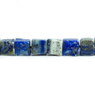 6mm-7mm Lapis Lazuli Plain Cube Beads 16 inch 60 pieces - The Bead Traders