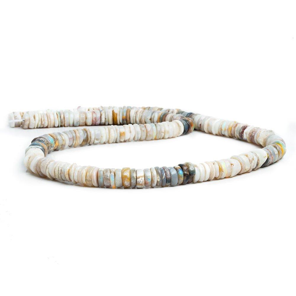 6mm-7mm Tan Australian Opal Heishi Beads 16 inch 180 pieces - The Bead Traders