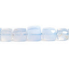 6mm-8mm Turkish Blue Chalcedony Faceted Cube Beads 5.5 inch 41 pieces - The Bead Traders