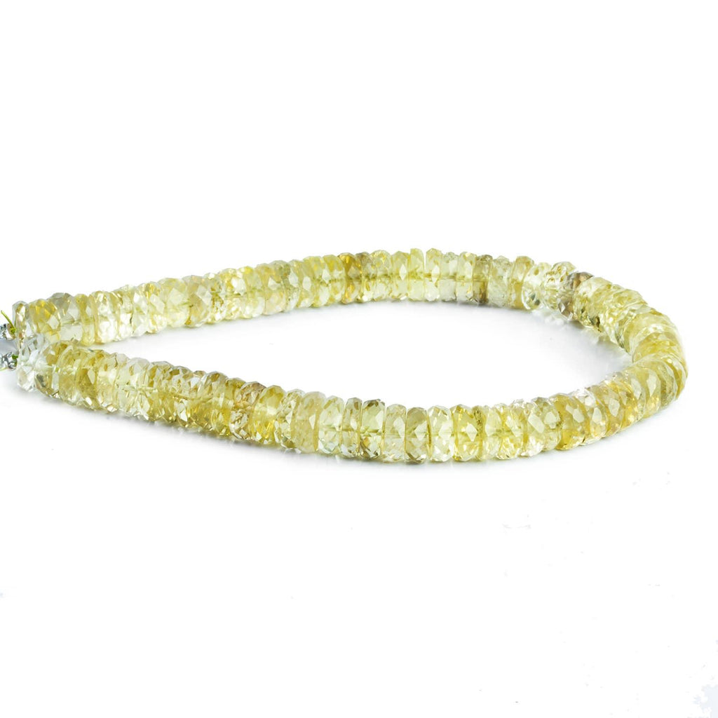 6mm-9mm Lemon Quartz Faceted Heishis 8 inch 70 beads - The Bead Traders