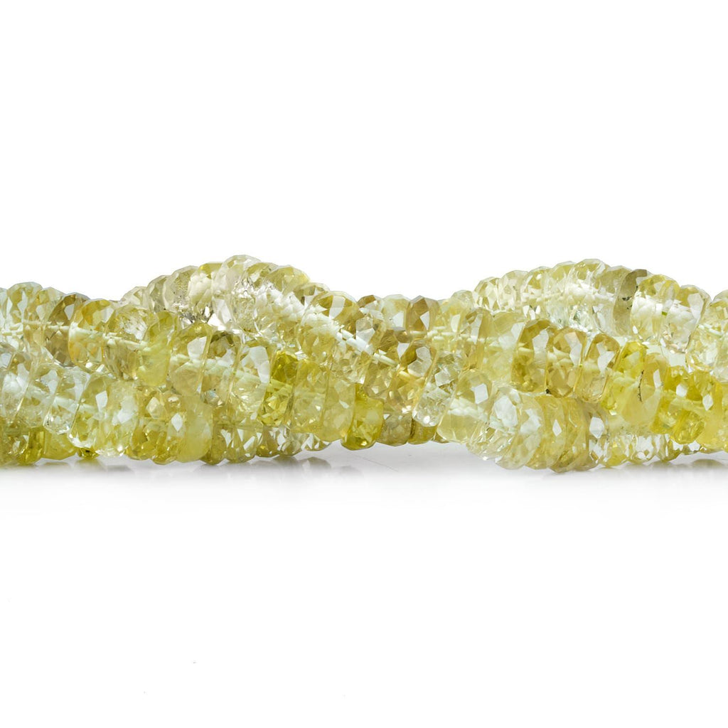 6mm-9mm Lemon Quartz Faceted Heishis 8 inch 70 beads - The Bead Traders
