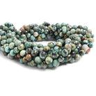6mm African Turquoise faceted round Beads 15 inch 60 pieces - The Bead Traders