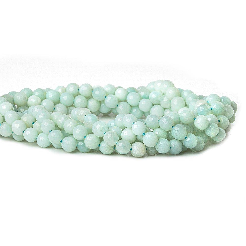 6mm Amazonite faceted round beads 15.5 inch 66 pieces AAA Quality - The Bead Traders