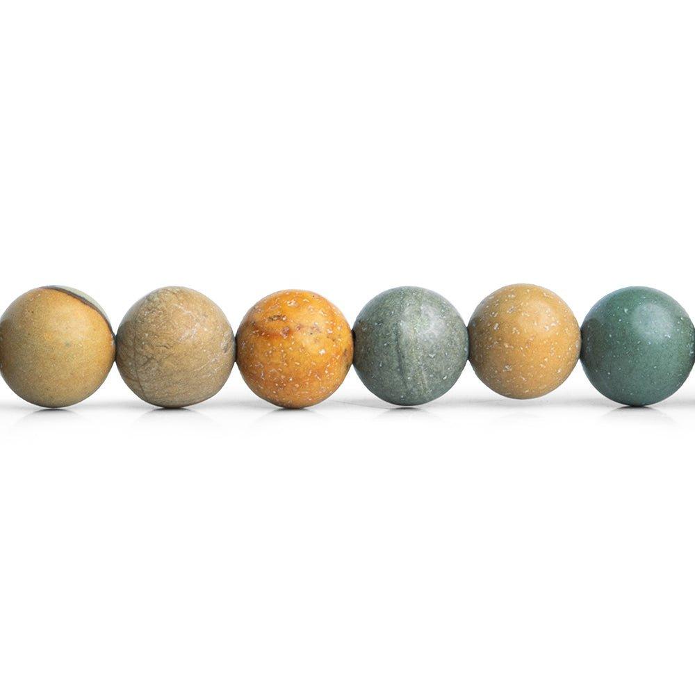 6mm American Picture Jasper Plain Round Beads 15 inch 60 pieces - The Bead Traders