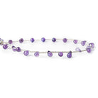 6mm Amethyst Faceted Top Drilled Teardrop Beads, 7 inch - The Bead Traders