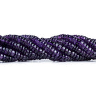 6mm Amethyst Plain Heishi Beads 16 inch 170 pieces - The Bead Traders