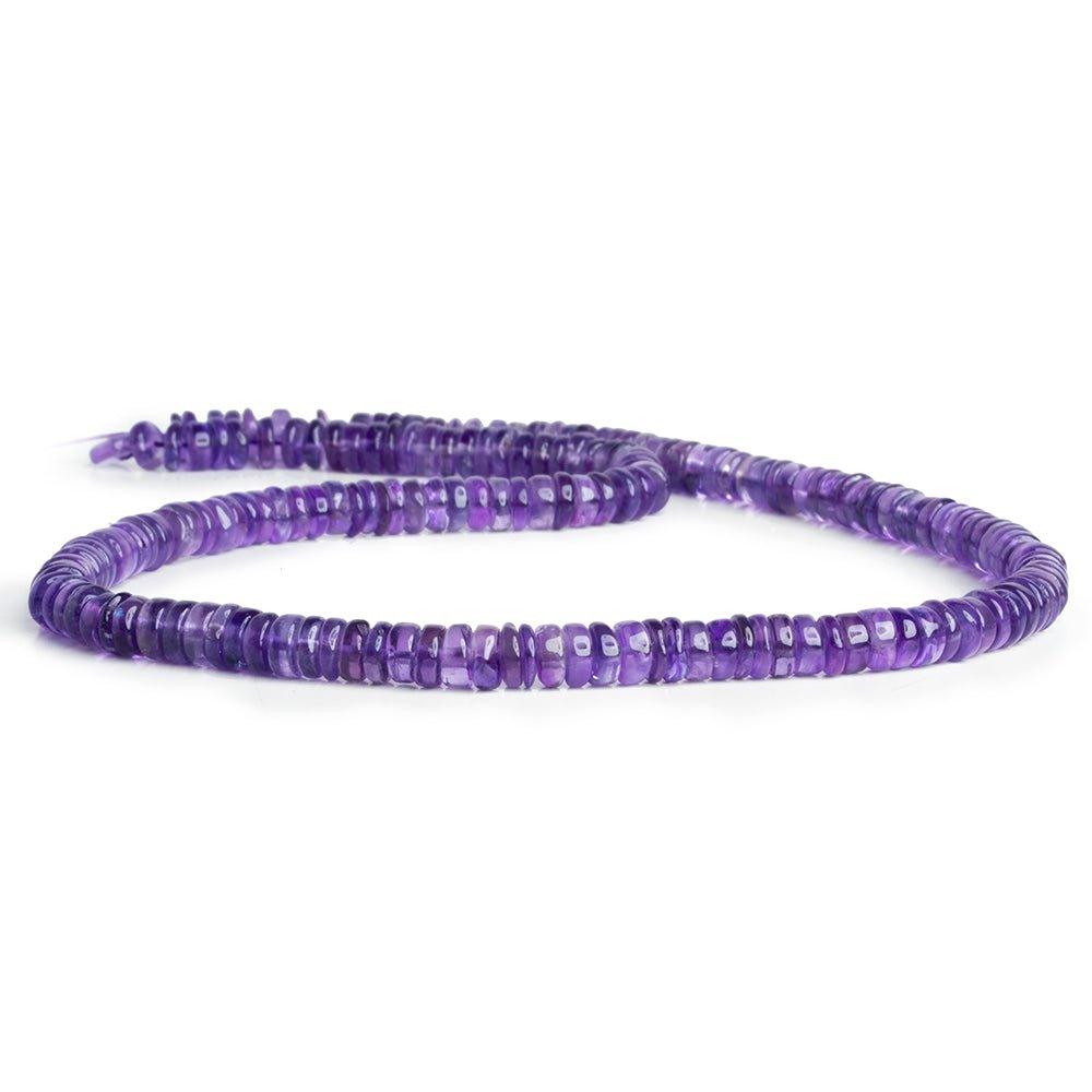 6mm Amethyst Plain Heishi Beads 16 inch 200 pieces - The Bead Traders