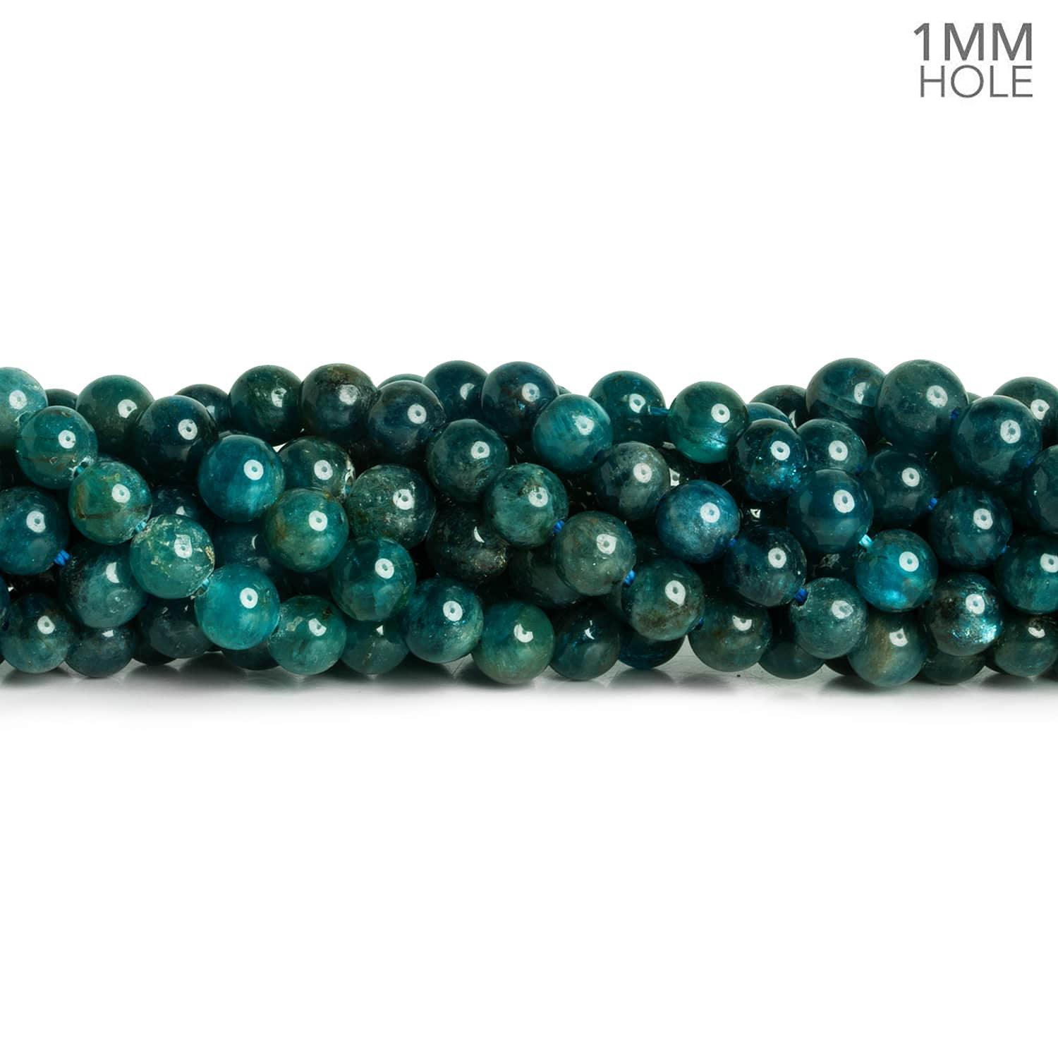 6mm Apatite Plain Rounds 15 inch 60 pieces - The Bead Traders