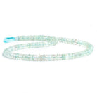 6mm Aquamarine Faceted Rondelle Beads 14 inch 185 pieces - The Bead Traders