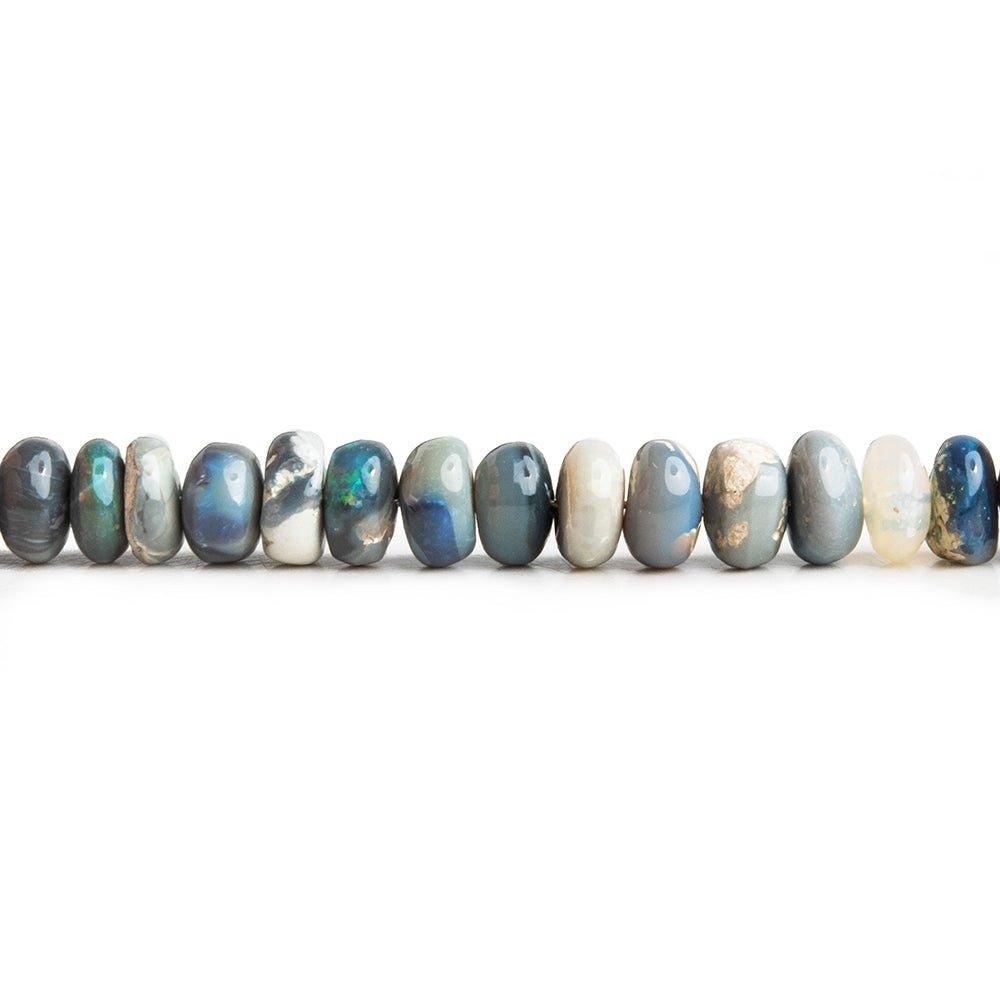 6mm Australian Opal Plain Rondelle Beads 16 inch 125 pieces - The Bead Traders